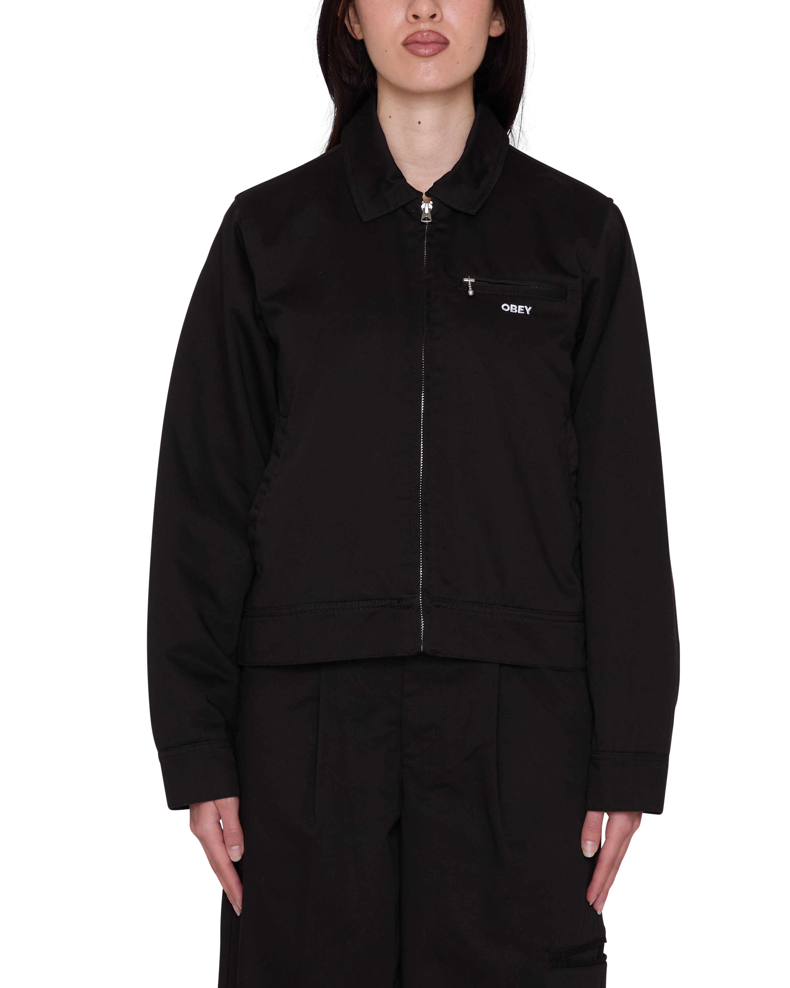 Obey Arden Jacket Black Damen Übergangsjacke Workwear schwarz